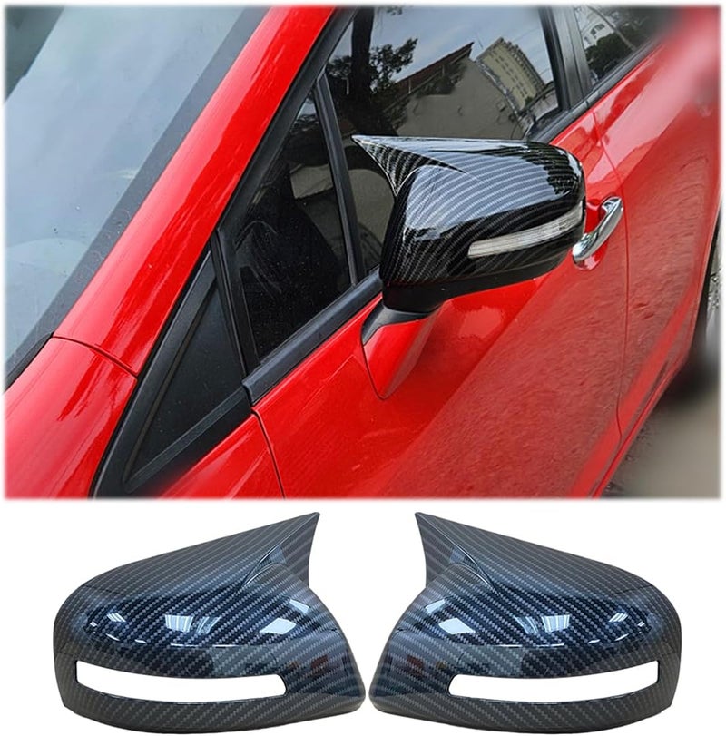 MUXEE Side Mirror Cover, for Honda Civic 2012 2013 2014 Turn Signal housing,Sports Rear View Mirror Cover Accessories-Carbon Fiber（with Turn Signal Slot） - Image 1